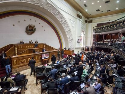 Sessão da Assembleia Nacional da Venezuela.