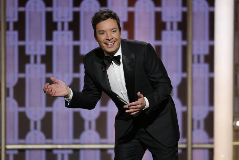 Jimmy Fallon durante a cerimônia de entrega do Globo de Ouro.