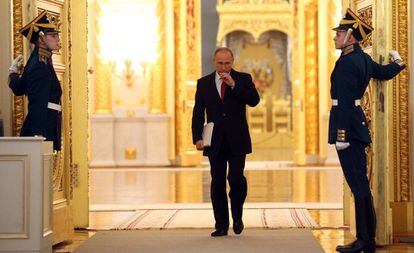 O presidente Putin no Kremlin em 2016.