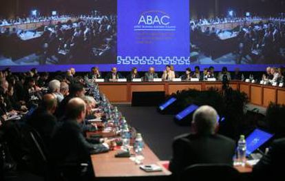 Visão geral do conselho diretivo da ABAC, que dá início à Semana de Líderes de APEC, em Lima.