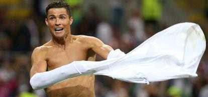 Cristiano Ronaldo comemora a vitória.
