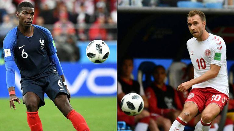 Pogba e Eriksen, destaques das seleções