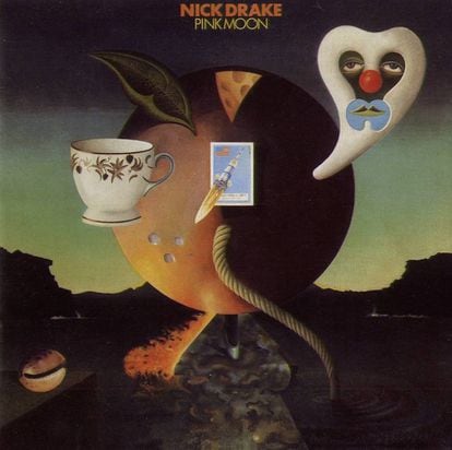Capa de ‘Pink Moon’, disco de Nick Drake, que não foi bem recebido pelos especialistas nem pelo público. Hoje não para de ser defendido.