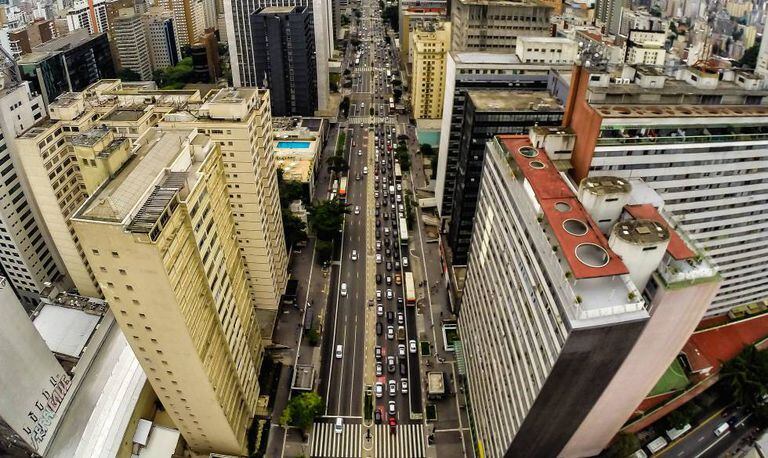 Vista da avenida Paulista, onde a vítima afirma ter sido atacada.
