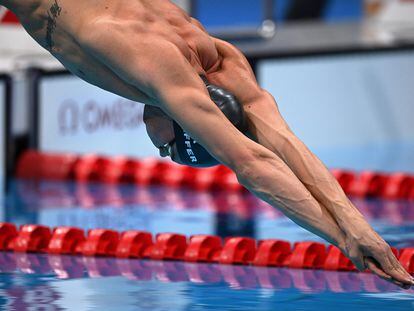 O nadador brasileiro Fernando Scheffer compete nesta segunda-feira, 26 julho, nos Jogos Olímpicos de Tóquio.