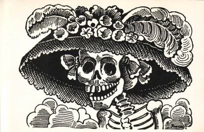 'La Calavera de la Catrina', gravura do mexicano José Guadalupe Posada.