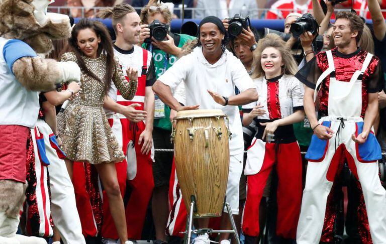 Ronaldinho Gaúcho foi destaque na cerimônia de encerramento da Copa.