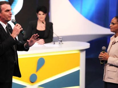 Bolsonaro e Marina no debate da RedeTV!