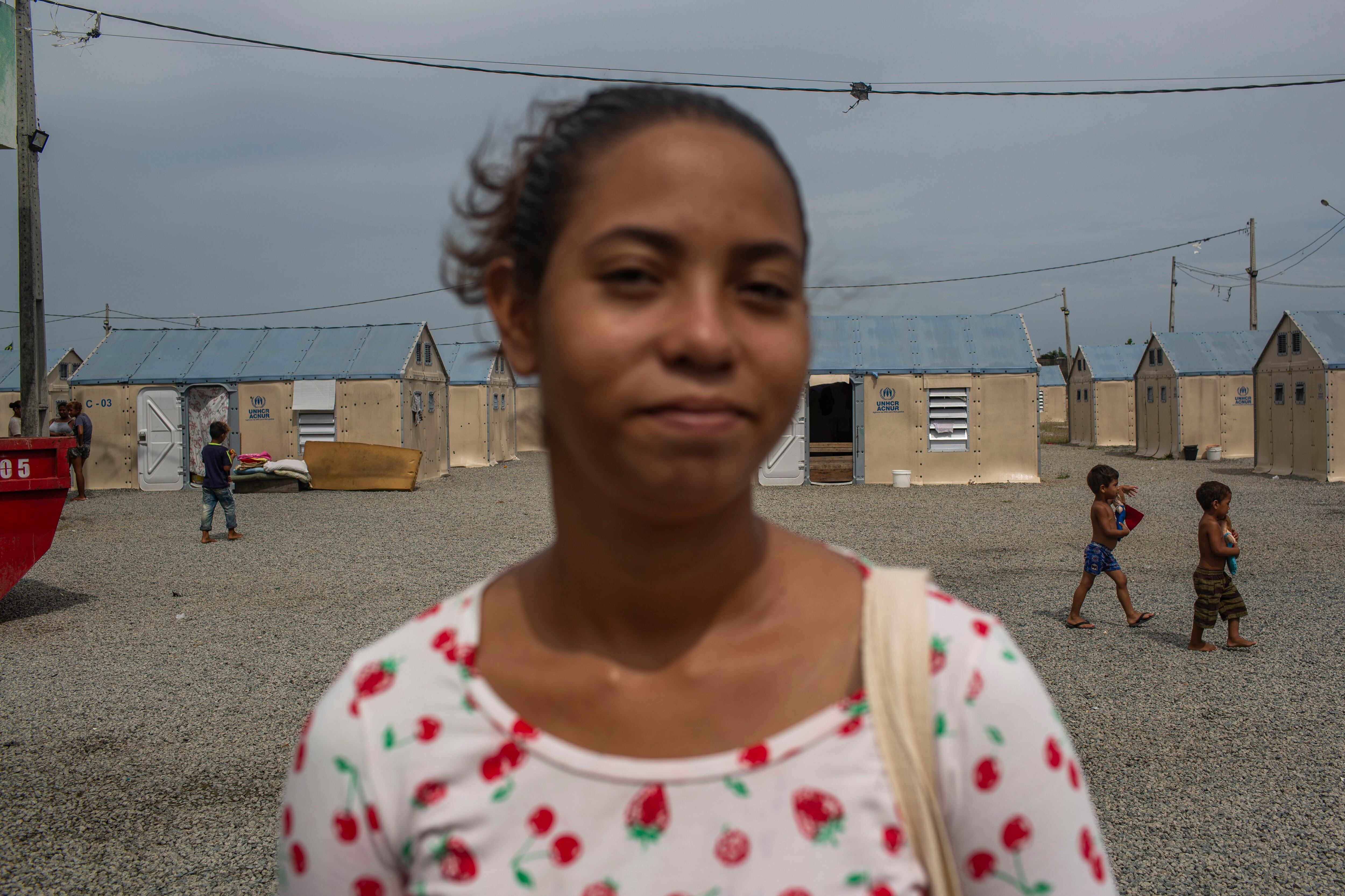 Stefani Natera, que se preparava para deixar Roraima e recomeçar a vida em São Paulo. Ela foi selecionada para ser vendedora da Renner, que tem um programa para empregar imigrantes.