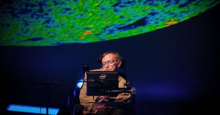 Hawking em Tenerife para participar do terceiro festival Starmus.