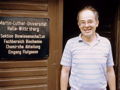Günter Fischer em 1989, na Universidade de Halle.