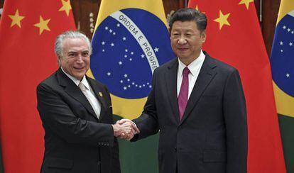 Os presidentes do Brasil e da China, Michel Temer e Xi Jinping, em Hangzhou.