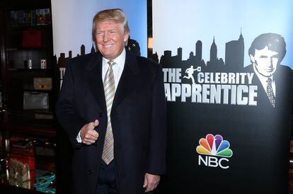 Donald Trump no evento de estreia de "O Aprendiz" em Nova York em 2015.