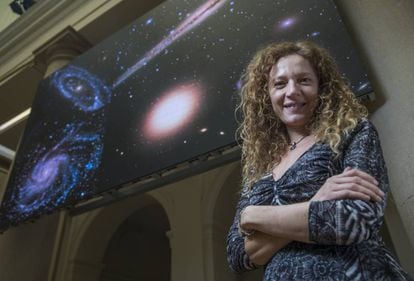 Amina Helmi, astrônoma, fotografada na Fundacion BBVA Carlos Rosillo