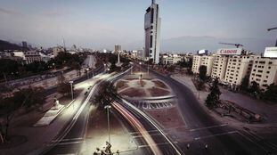 La Plaza Baquedano, también conocida como Plaza de la Dignidad, en Santiago de Chile, antiguo epicentro de las manifestaciones chilenas