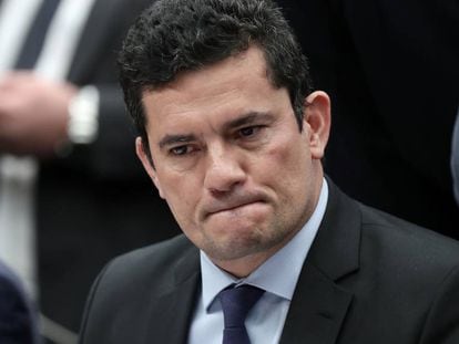 O ministro Sergio Moro participa de audiência na CCJ da Câmara, no dia 2 de julho.