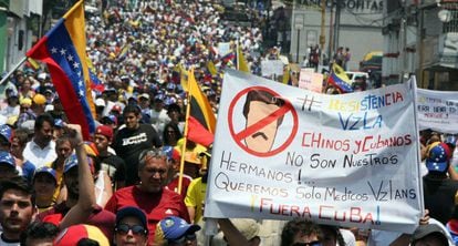 Ato contra Maduro em San Cristóbal.