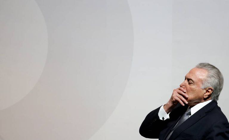 Temer em evento com investidores em São Paulo em agosto de 2017