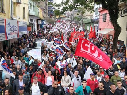 Protesto da CUT em S&atilde;o Bernardo do Campo.