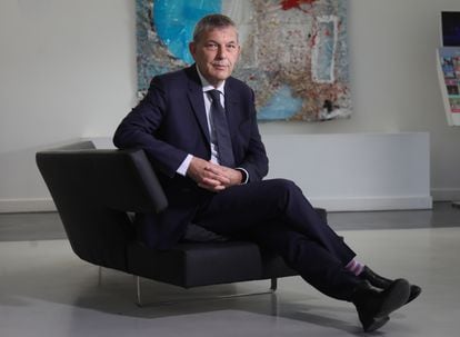 Philippe Lazzarini, comissário-geral da ACNUR para a Palestina, em um hotel em Madri na quarta-feira, após a entrevista.