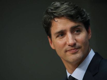 O primeiro-ministro do Canad&aacute;, Justin Trudeau, na Assembleia Geral das Na&ccedil;&otilde;es Unidas.