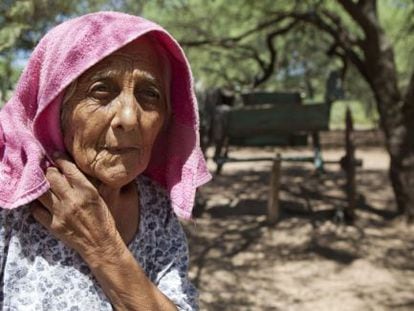 Uma idosa na província de Córdoba (Argentina).