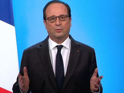 O presidente da França comunica num pronunciamento transmitido pela televisão que não participará das eleições