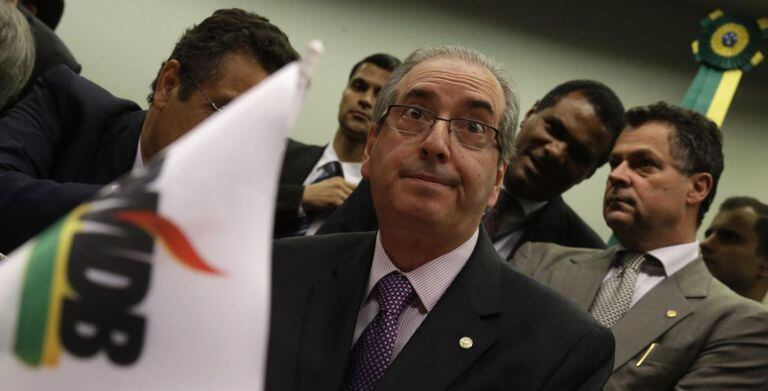 Cunha na reunião do PMDB.