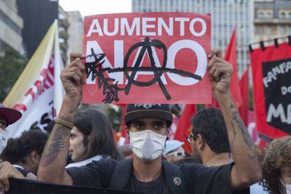 Primeiro ato do MPL deste ano em São Paulo.