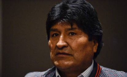O ex-presidente boliviano Evo Morales na quarta-feira, durante uma entrevista coletiva na Cidade do México.