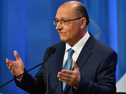 Candidato à Presidência, Geraldo Alckmin (PSDB), participa de debate na Rede TV.
