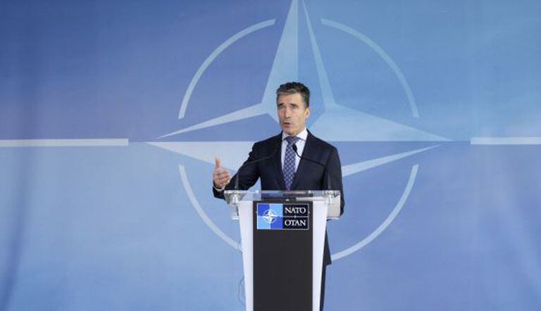 Anders Fogh Rasmussen, nesta quarta-feira, em Bruxelas.