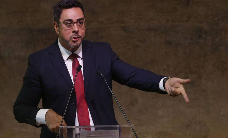 Juiz Federal da 7ª Vara Federal Criminal do Rio de Janeiro, Marcelo Bretas, fala durante Simpósio de Combate à Corrupção, na Fundação Getúlio Vargas, no Rio de Janeiro.