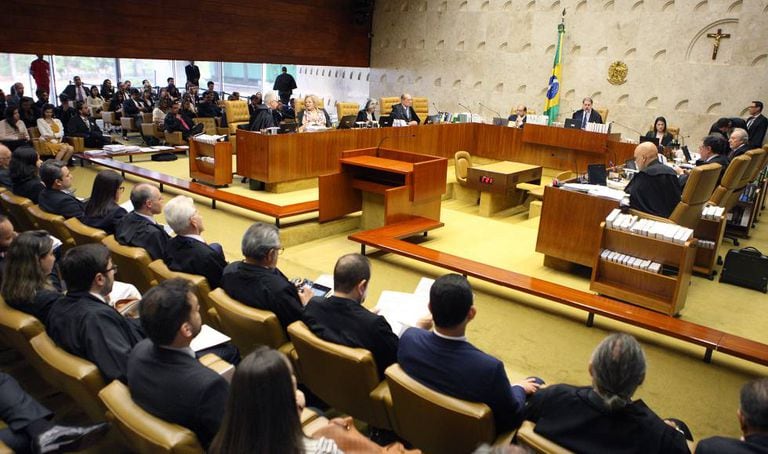 Sessão plenária do STF, nesta quarta-feira em Brasília.