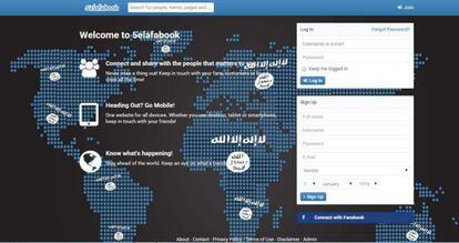 Página da rede jihadista 5elafabook.