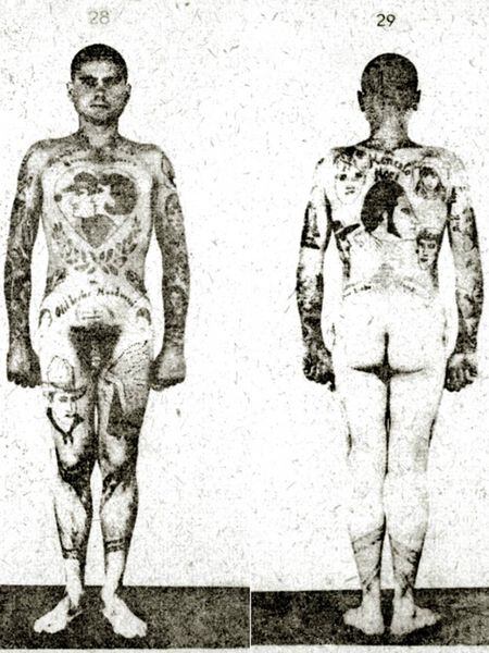 Prisioneiro de Buchenwald posa para a tese de Erich Wagner