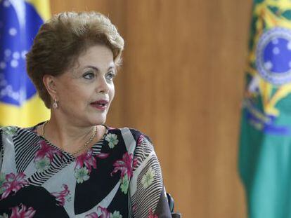 Dilma durante uma entrevista em Bras&iacute;lia, no dia 31 de mar&ccedil;o.