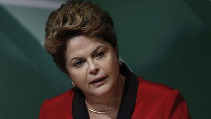Dilma em um encontro de agricultores em Brasília no dia 6 de agosto.