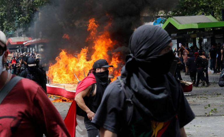 Protestos no Chile.