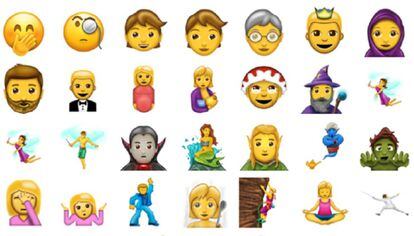 Alguns dos 'emojis' da Emojipedia.