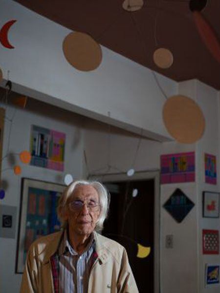 Ferreira Gullar na sua casa em Copacabana, no Rio.