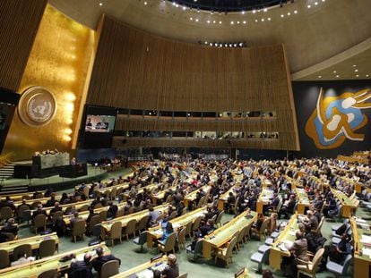 Plenário da Assembleia Geral das Nações Unidas.