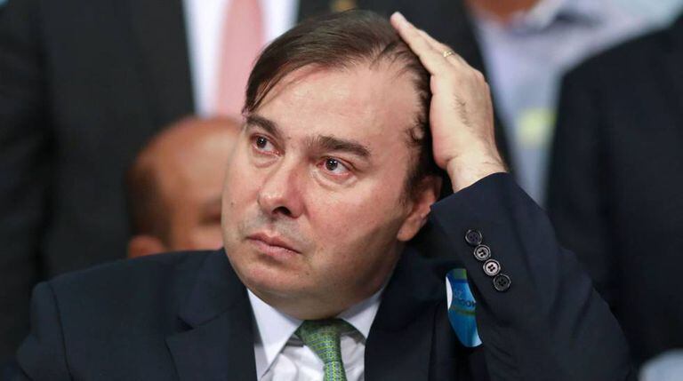 Rodrigo Maia, na convenção do DEM, em Brasília.