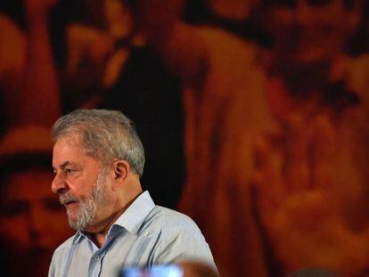 Lula no lan&ccedil;amento de sua pr&eacute;-candidatura, no dia 25 de janeiro.
