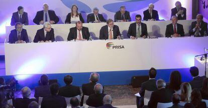 Junta de acionistas do Grupo Prisa em abril de 2015.