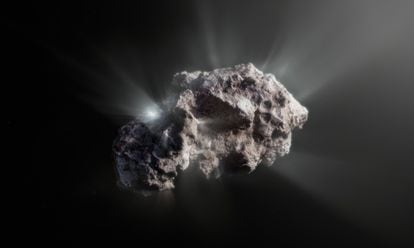 Uma ilustração do aspecto do cometa 2I/Borisov.