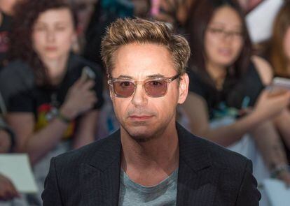 Robert Downey Jr. na estreia de ‘Vingadores: A Era de Ultron’, em Londres, em 2015. Os filmes da Marvel lhe deram glória na bilheteria e na conta bancária.