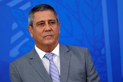 O ministro Braga Netto, no dia 7 de abril, no Palácio do Planalto.