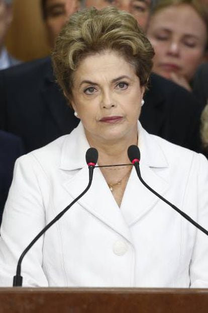 Rousseff em seu último discurso.