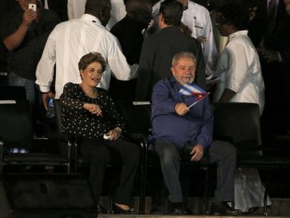 Dilma Rousseff durante tributo a Fidel Castro no domingo,4, em Cuba